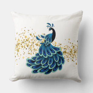 Holiday Peacock Pillow