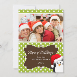 Holiday Penguin Photo Card