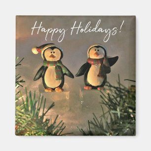 Holiday Penguins Magnet