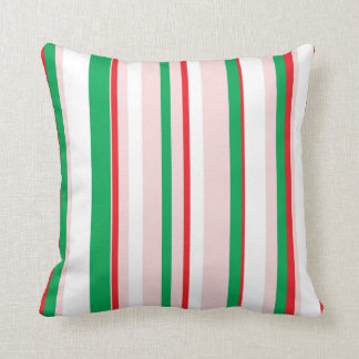 Holiday Peppermint Stripe Throw Pillow