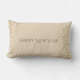 Holiday Petite Stars Throw Pillow-Happy New Year Lumbar Pillow