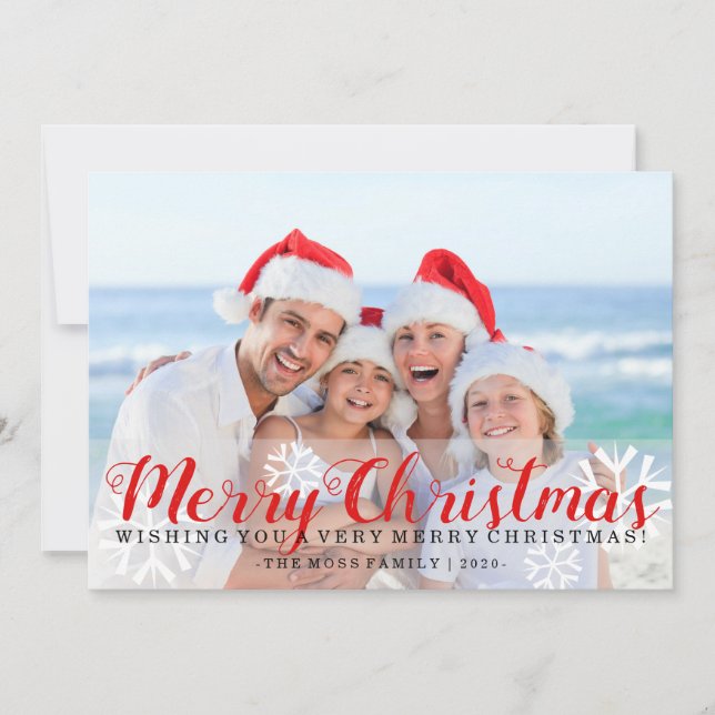 Holiday Photo Card - Beach Merry Christmas (Front)