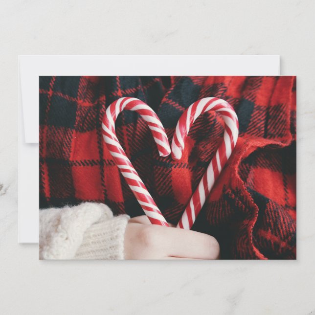 HOLIDAY PHOTO CARD | Christmas Candy Canes (Front)