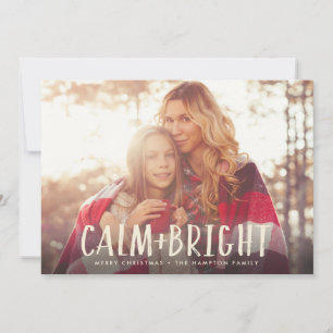 HOLIDAY PHOTO CARD   Modern Calm Bright Christmas