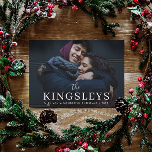 Holiday Photo Card   Modern Stylish Script Design