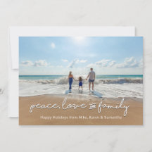 Holiday Photo Card | Peace, Love and Family