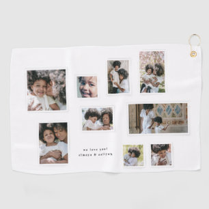 Holiday Photo Collage Modern Joyful Moments Golf Towel