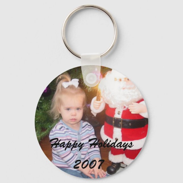Holiday Photo Keychain (Front)