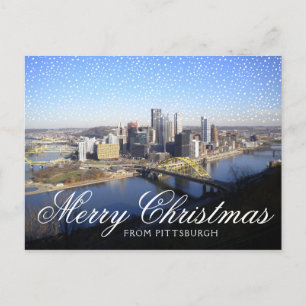 HOLIDAY PHOTO   Merry Christmas From Pittsburgh PA Postcard