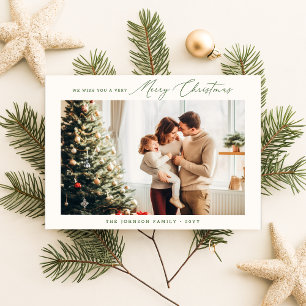 Holiday Photo Post Card Elegant Christmas
