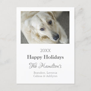 Holiday Photo Post Card in White - HAMbyWG