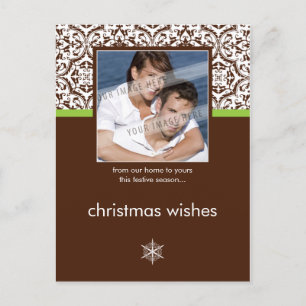 HOLIDAY PHOTO POSTCARD :: simply damask 4P