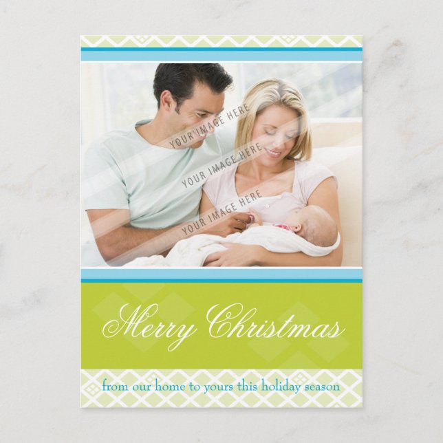 HOLIDAY PHOTO POSTCARD :: softly diamonds 3 (Front)