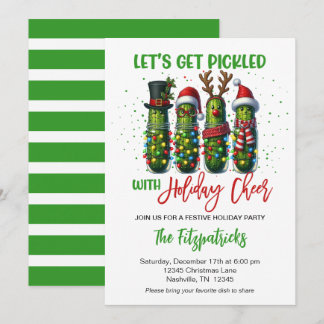 Holiday Pickle Christmas Dinner Party Invitation