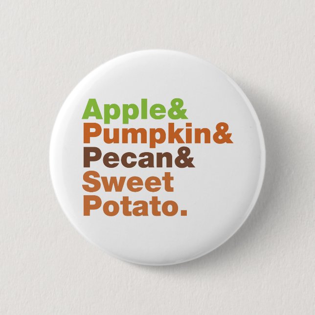 Holiday Pies ~ Festive Xmas Thanksgiving Christmas 2 Inch Round Button (Front)