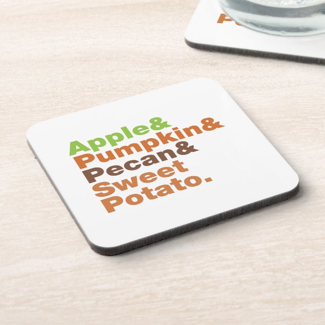 Holiday Pies ~ Festive Xmas Thanksgiving Christmas Coaster (Left Side)