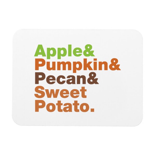 Holiday Pies ~ Festive Xmas Thanksgiving Christmas Magnet (Horizontal)