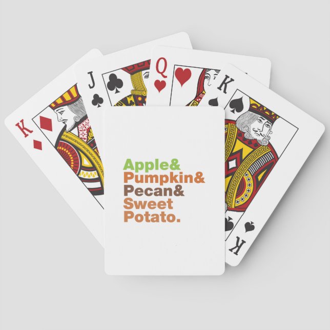 Holiday Pies ~ Festive Xmas Thanksgiving Christmas Playing Cards (Back)