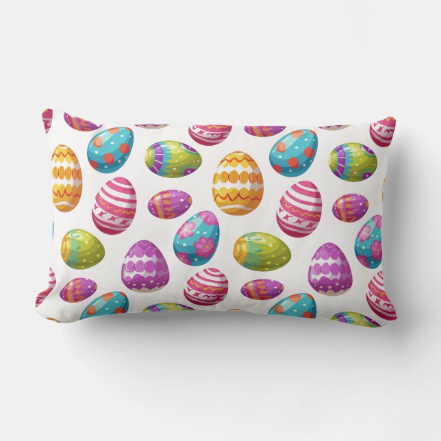 Holiday Pillow-Easter Eggs Lumbar Pillow (Front)