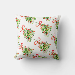 Holiday Pillow-Mistletoe Throw Pillow