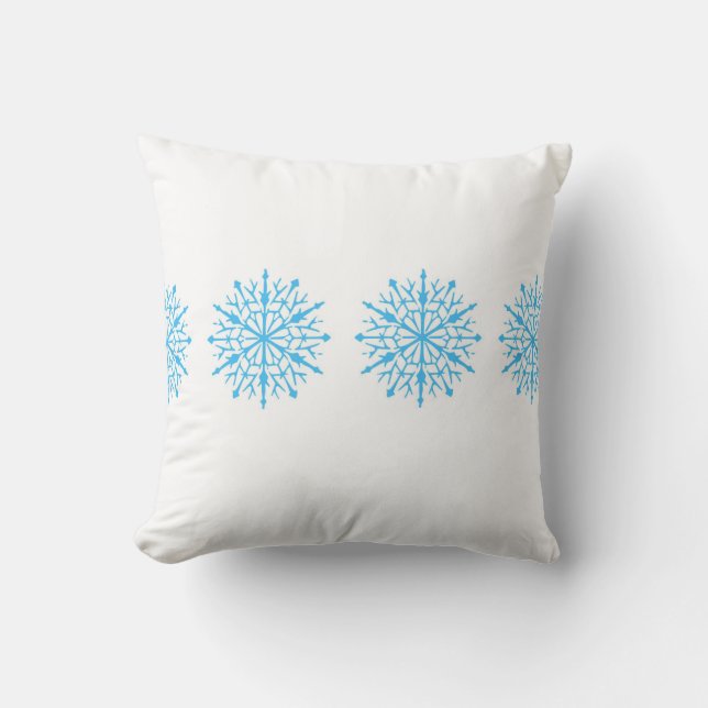 Holiday Pillow-Snowflakes Throw Pillow (Front)