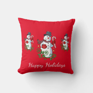 Holiday Pillow-Snowman Throw Pillow