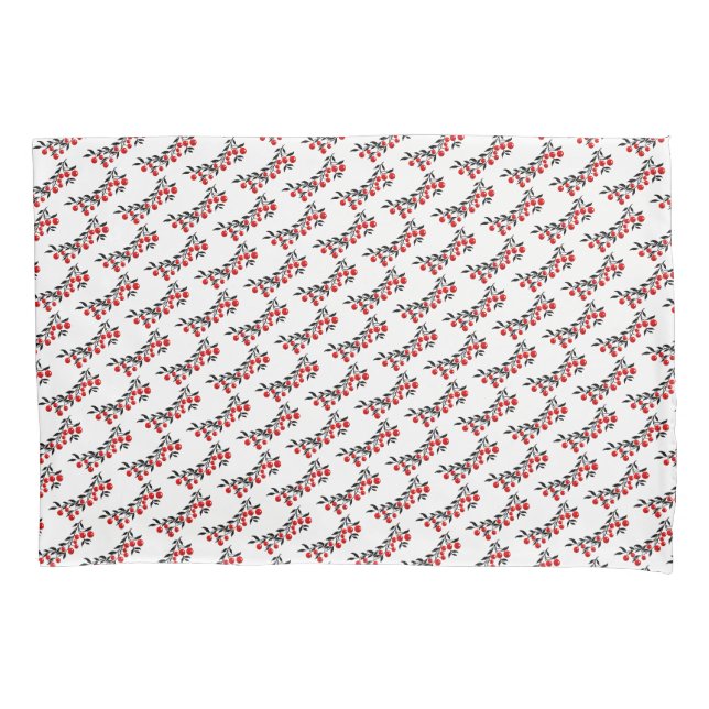 Holiday Pillowcase-Red Berries Pillowcase (Front)
