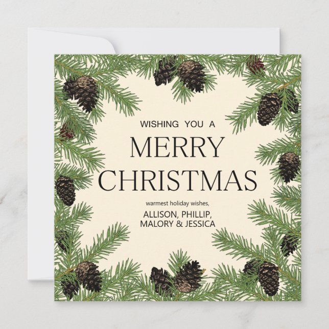 Holiday Pine Cone Garland Frame (Front)