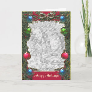 Holiday Pine Tall (photo frame) Card