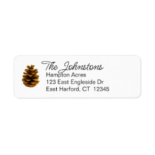 Holiday Pinecone Thanksgiving Return Address