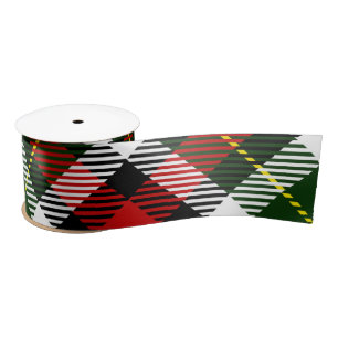 Holiday Plaid Classic Preppy Colorful Festive Satin Ribbon