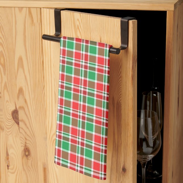 Holiday Plaid Kitchen Towel (Thirds Fold)