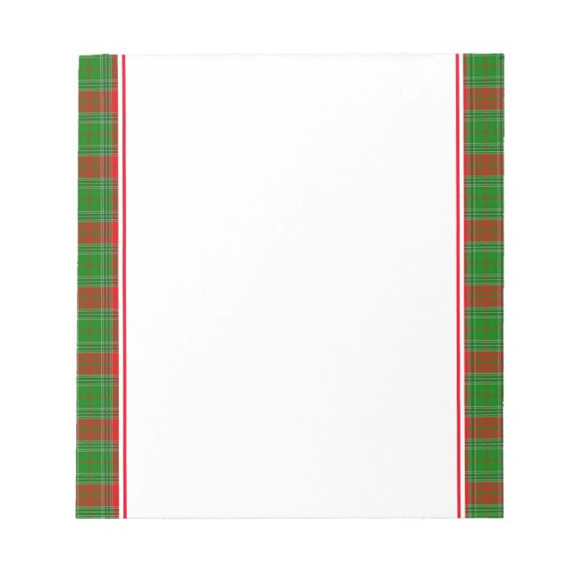 Holiday Plaid Note Pad (Front)