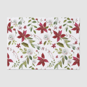 Holiday Poinsettia Winter Tissue Paper