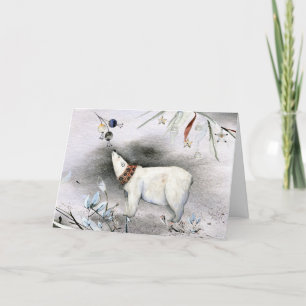 Holiday Polar Bear Greeting Card
