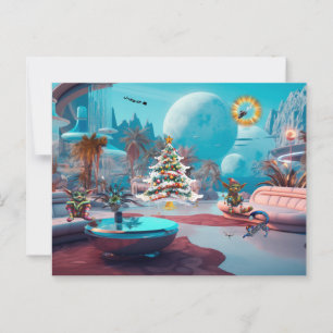 Holiday post card style