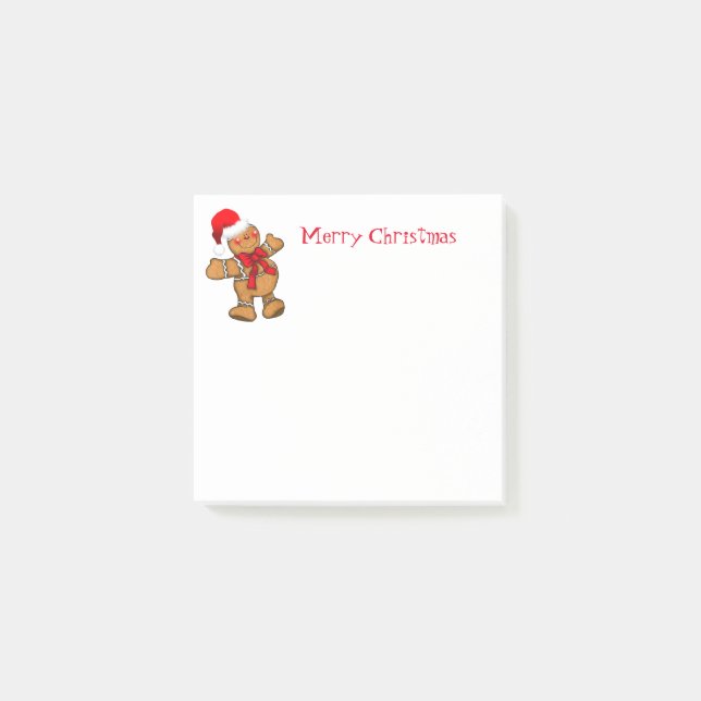 Holiday Post it Notes-Gingerbread Man Post-it Notes (Front)