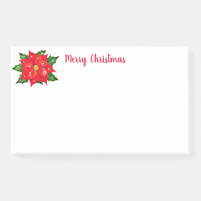 Holiday Post-it-Notes-Poinsettia Post-it Notes (Front)