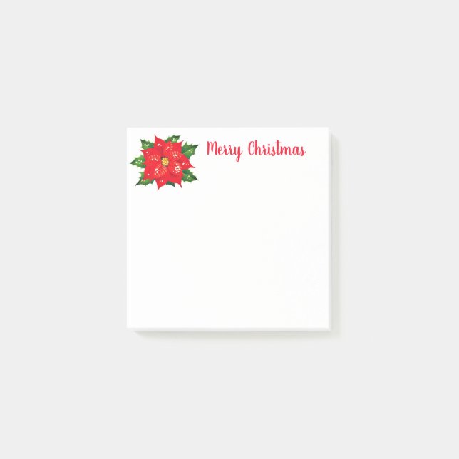 Holiday Post-it-Notes-Poinsettia Post-it Notes (Front)