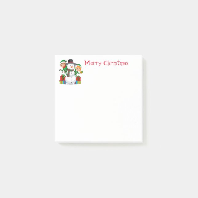 Holiday Post-It-Notes-Snowman Post-it Notes (Front)