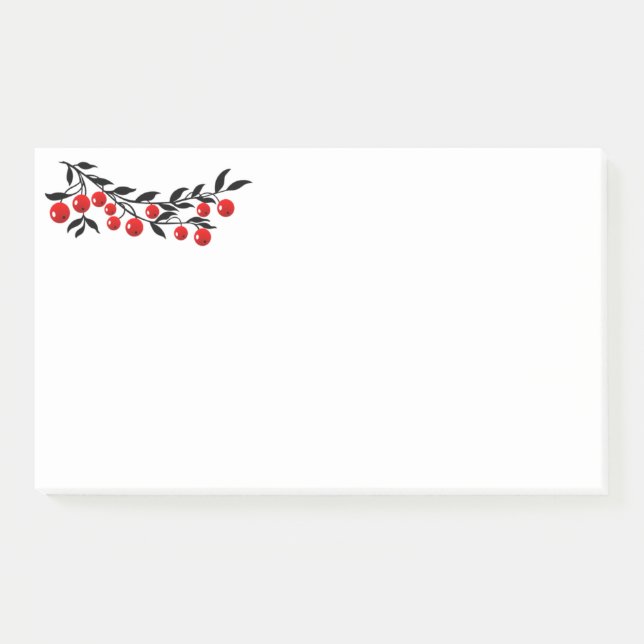 Holiday Post-it-Notes-Winter Berries Post-it Notes (Front)