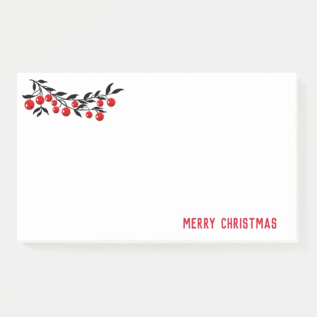 Holiday Post-it-Notes-Winter Berries Post-it Notes (Front)