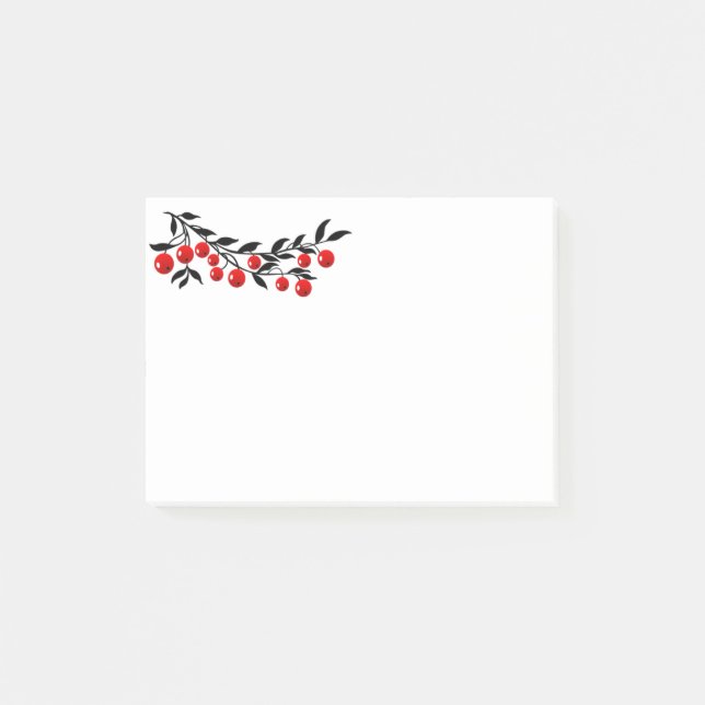 Holiday Post-it-Notes-Winter Berries Post-it Notes (Front)