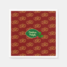 Holiday Pretzel Nibbles - Christmas party own text