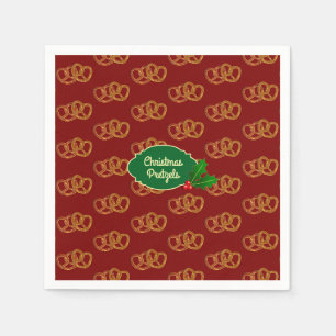Holiday Pretzel Nibbles - Christmas party own text Napkin