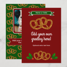 Holiday Pretzels in Red & Green - own text / photo