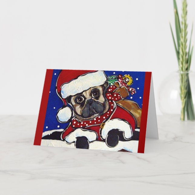 Holiday Pug Card (Front)