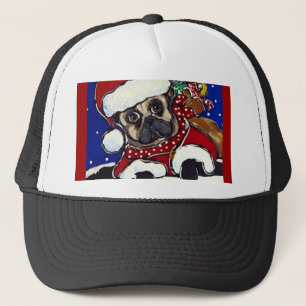 Holiday Pug Trucker Hat