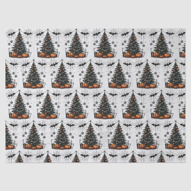 Holiday Pumpkin Tree Tissue Paper (Front)