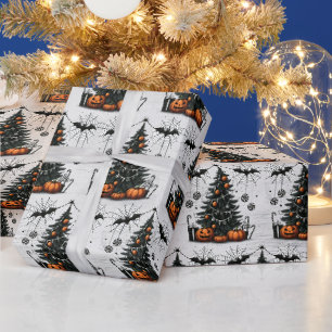 Holiday Pumpkin Tree Wrapping Paper